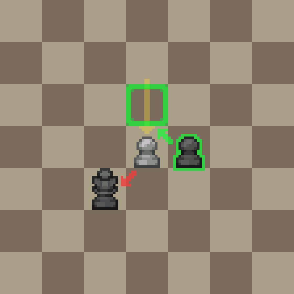 A king in check by an En-Passantable pawn