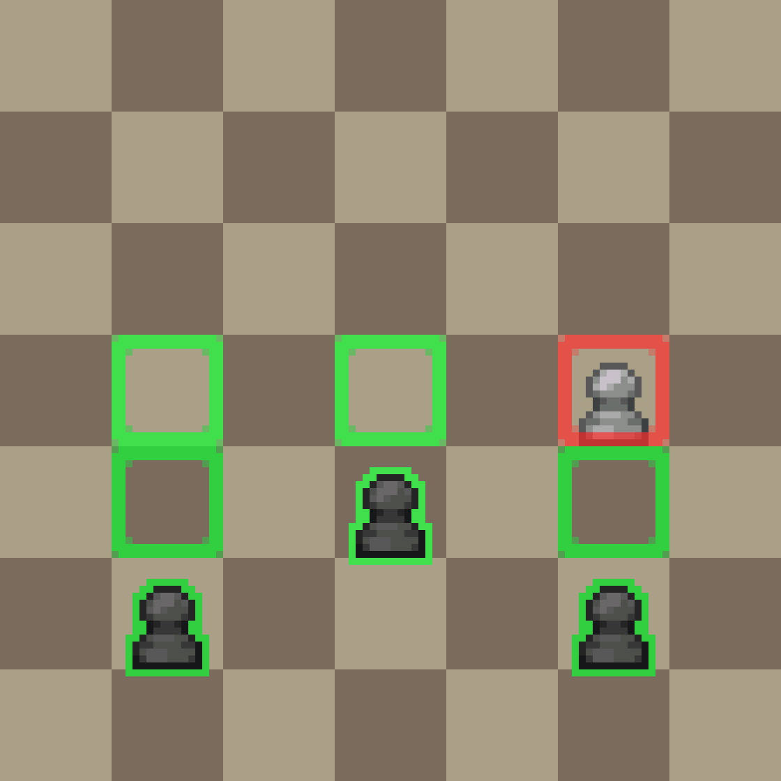 Moves of a pawn